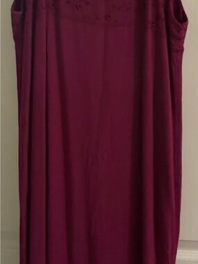 Sleeveless Wine Red Maxi Dress